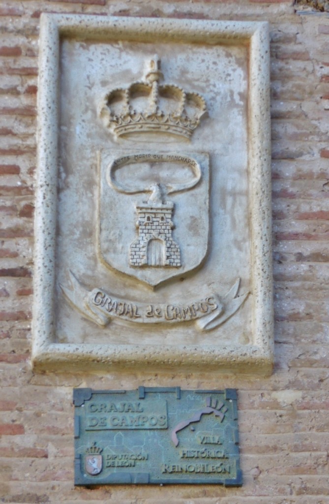 Foto: Escudo en el palacio de los Condes - Grajal de Campos (León), España