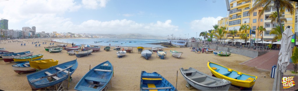 Foto: La playa de las Canteras desde la Isleta. - Las Palmas de Gran Canaria (Las Palmas), España