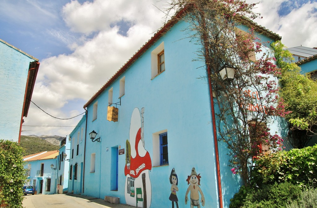 Foto: Vista del pueblo Pitufo - Júzcar (Málaga), España