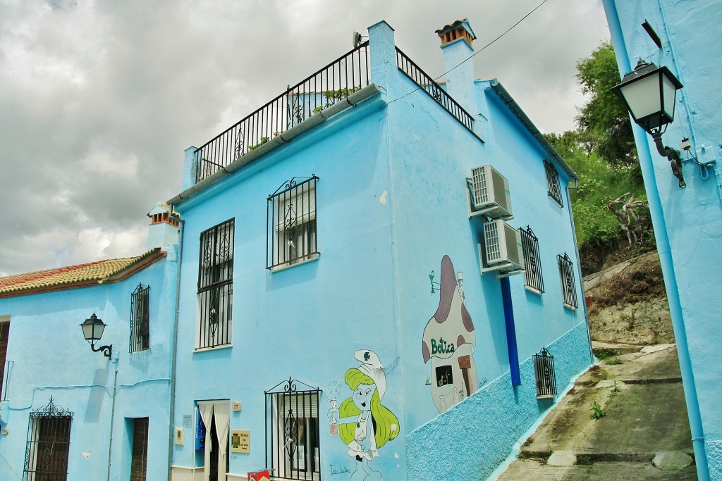 Foto: Vista del pueblo - Júzcar (Málaga), España
