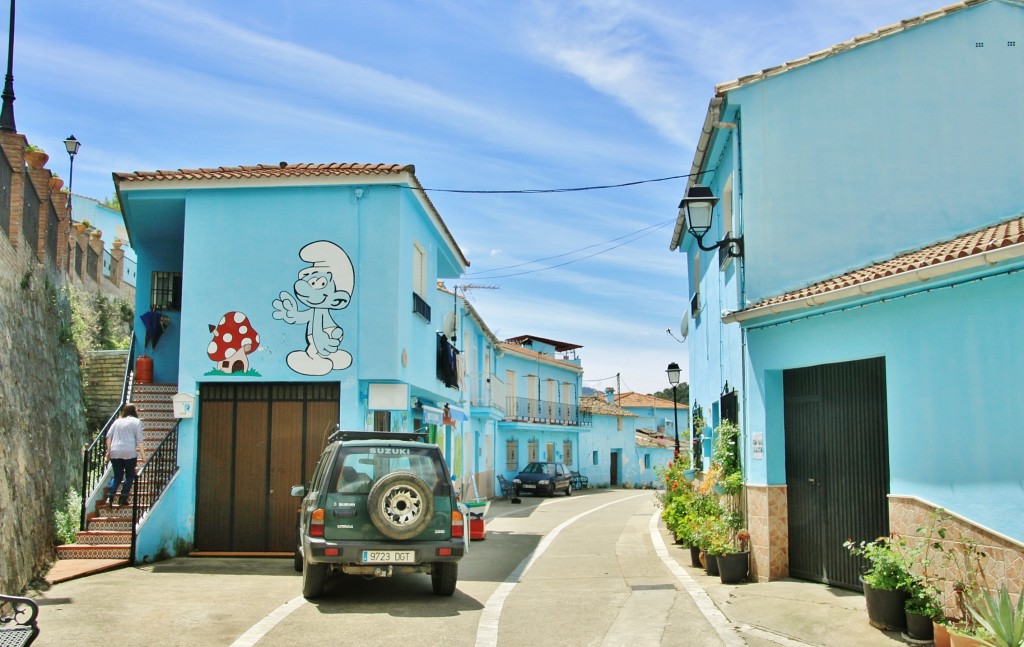 Foto: Vista del pueblo Pitufo - Júzcar (Málaga), España