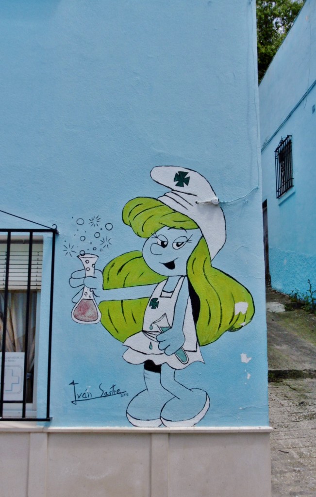 Foto: Vista del pueblo Pitufo - Júzcar (Málaga), España