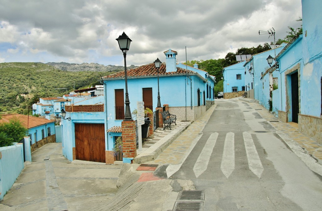 Foto: Vista del pueblo - Júzcar (Málaga), España