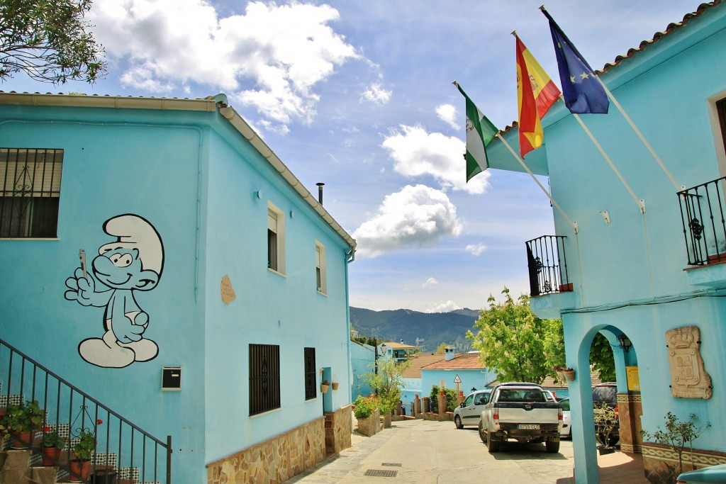 Foto: Vista del pueblo Pitufo - Júzcar (Málaga), España