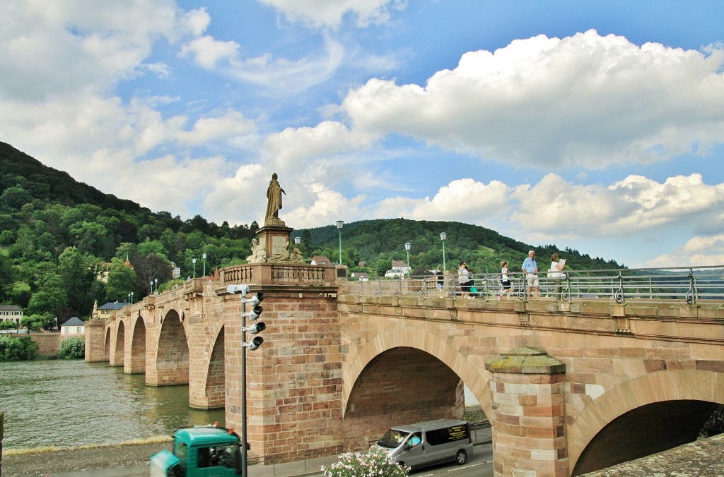 Foto: Puente sobre el Neckar - Heidelberg (Baden-Württemberg), Alemania
