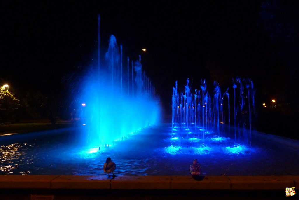 Foto: Fuente iluminada (02) en el Parque Grande de José Antonio Labordeta - Zaragoza (Aragón), España