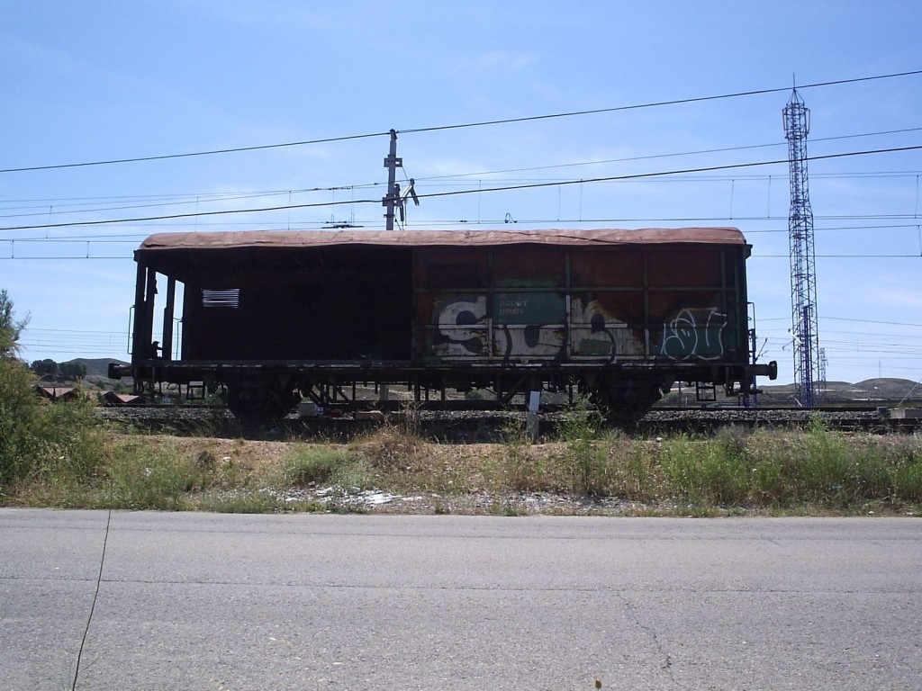 Foto: Vagón incendiado - Calatayud (Zaragoza), España