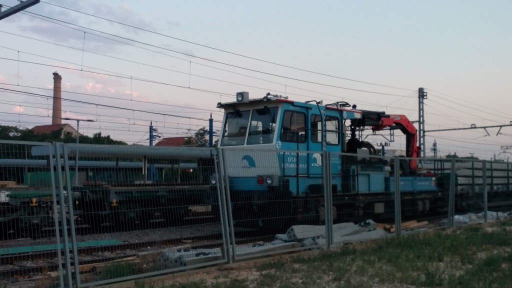 Foto: Tren de mantenimiento para vía de ancho ibérico - Calatayud (Zaragoza), España