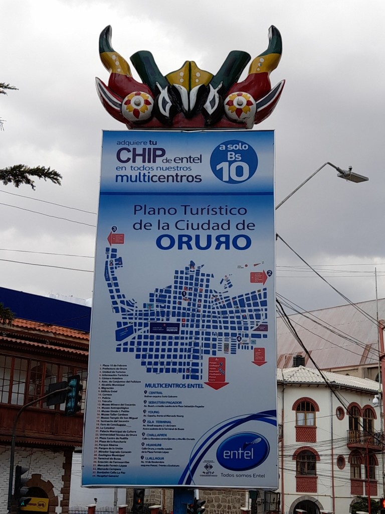 Foto: Plano turístico - Ciudad de Oruro (Oruro), Bolivia