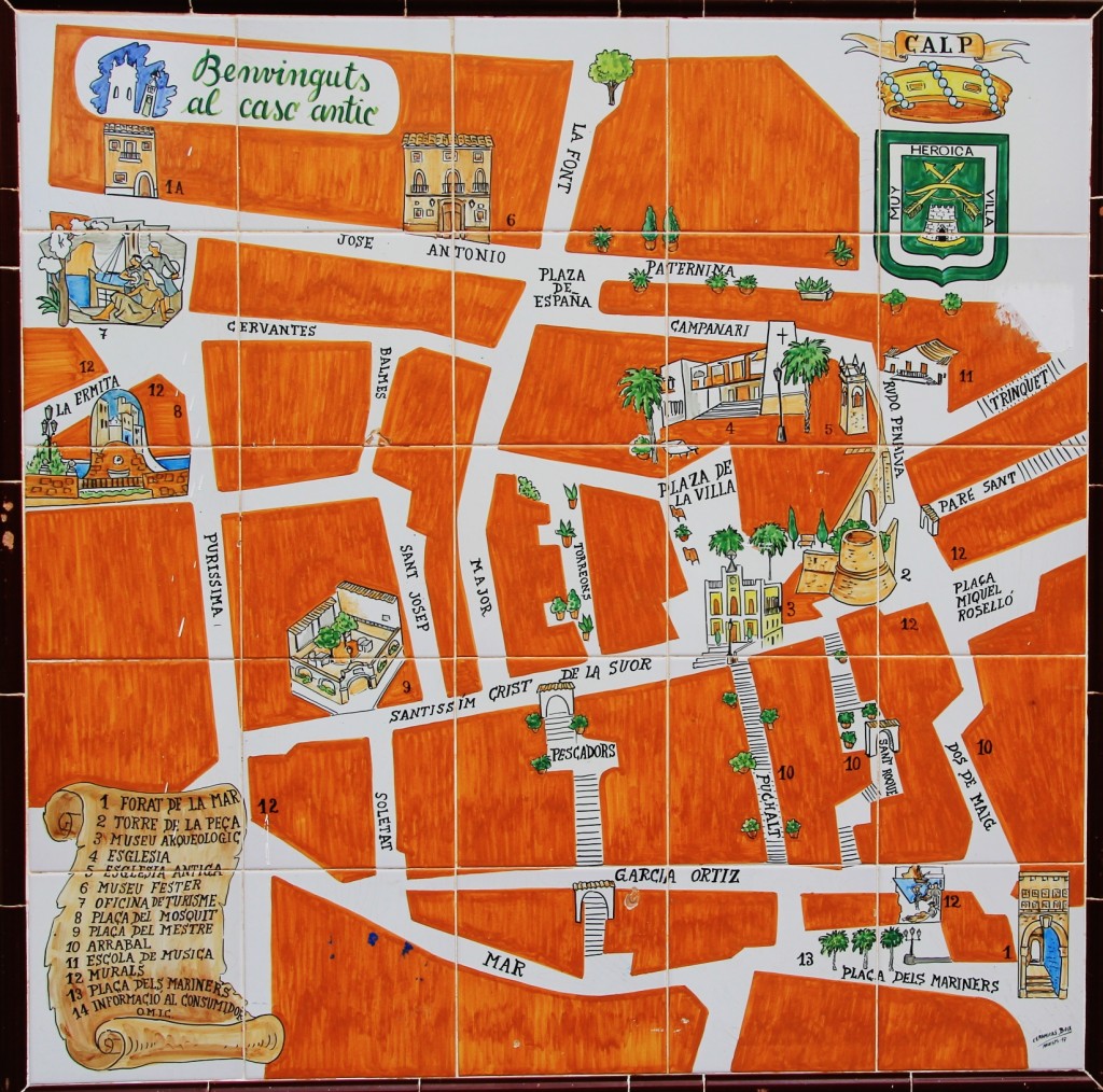 Foto: Plano del centro - Calpe (Alicante), España