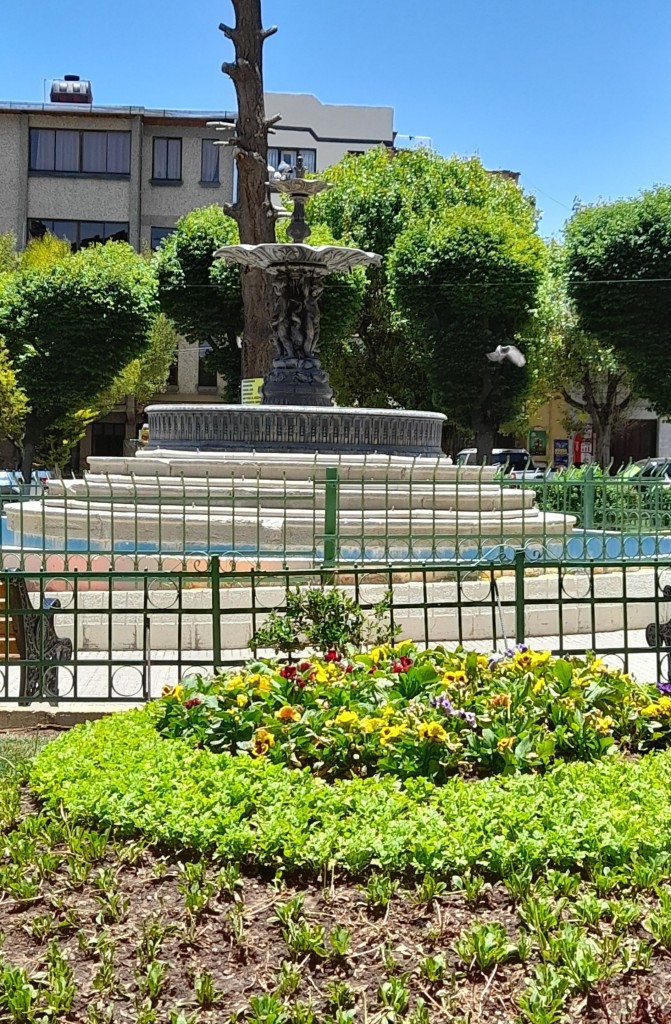 Foto: Jardinera de plaza - Ciudad de Oruro (Oruro), Bolivia