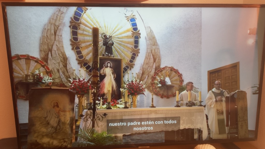 Foto: Parroquia de San Antonio. Eucaristia retransmitida por redes sociales en 2020 - Calatayud (Zaragoza), España