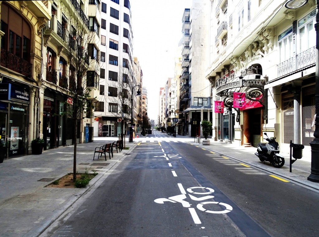 Foto: Calle San Vicente en confinamiento - Valencia (Comunidad Valenciana), España