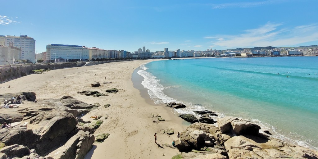 Foto: Playa de Riazor - A Coruña (Galicia), España