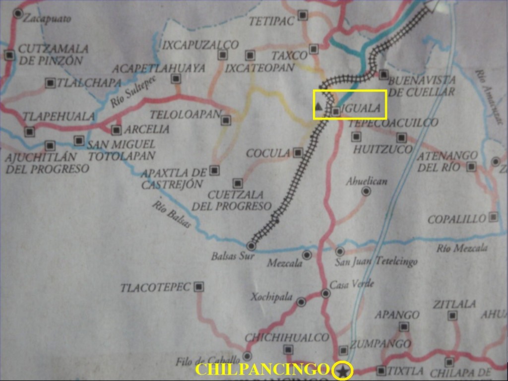 Foto: mapa en estación Iguala, hecha museo - Iguala (Guerrero), México