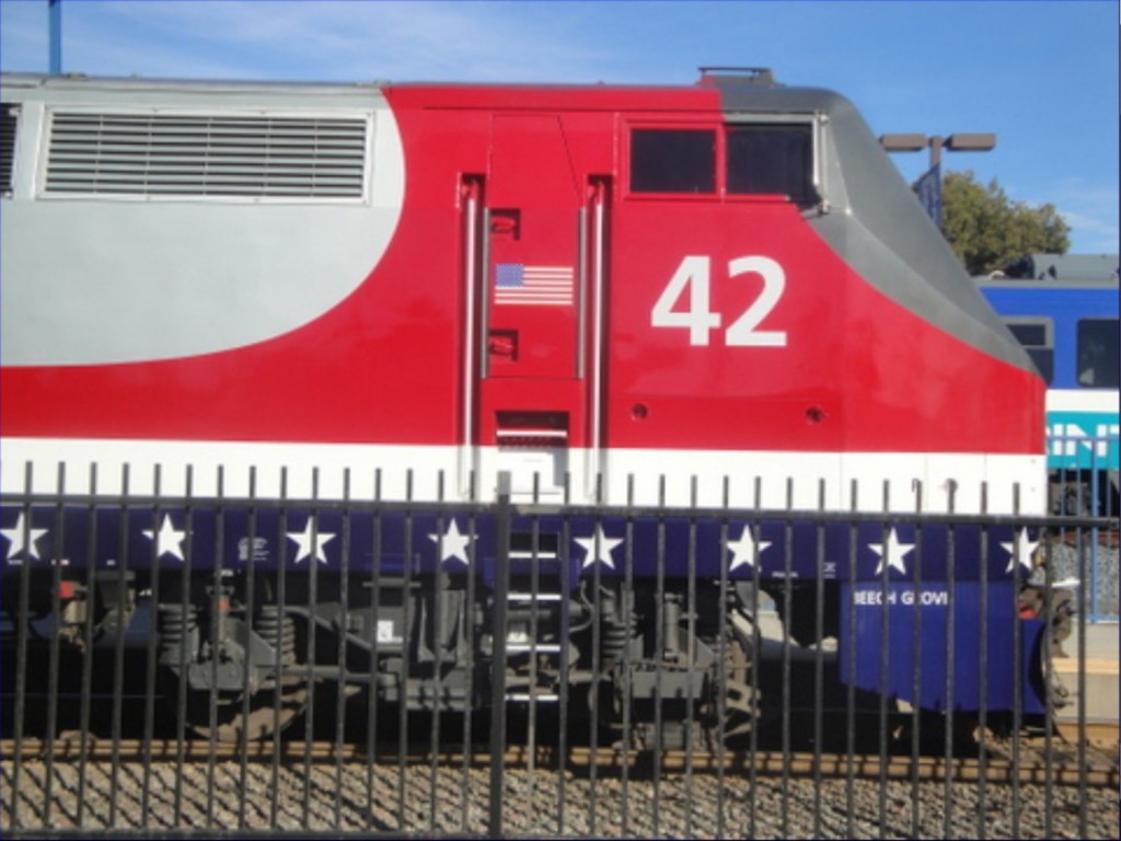 Foto: tren de Amtrak California en estación Oceanside - Oceanside (California), Estados Unidos