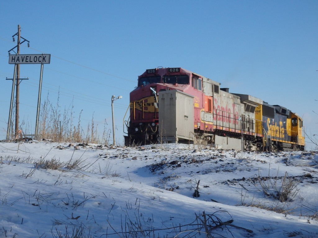 Foto: locomotoras del Burlington Northern & Santa Fe - Lincoln (Nebraska), Estados Unidos
