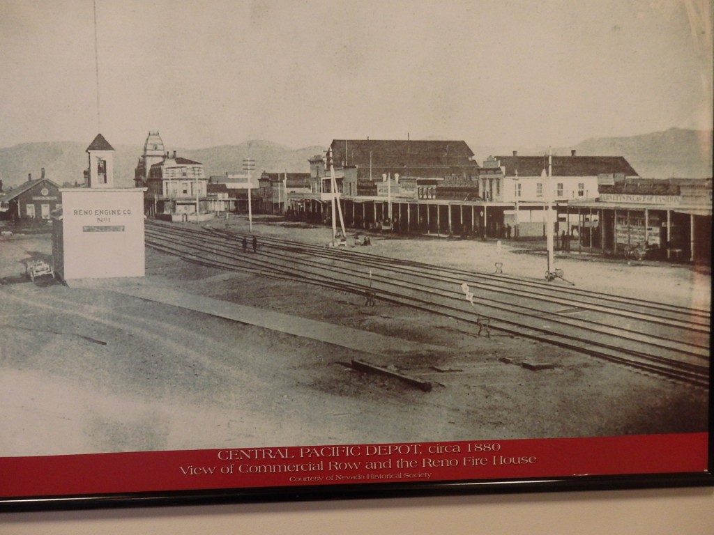 Foto: estación del Central Pacific hacia 1880 - Reno (Nevada), Estados Unidos