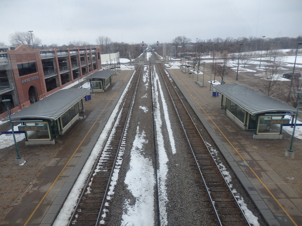 Foto: estación del tren local Northstar - Anoka (Minnesota), Estados Unidos