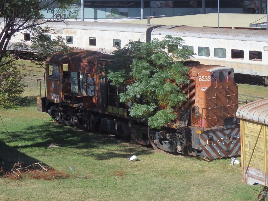 Foto: locomotora GAIA radiada en playa del FC Mitre - Córdoba, Argentina