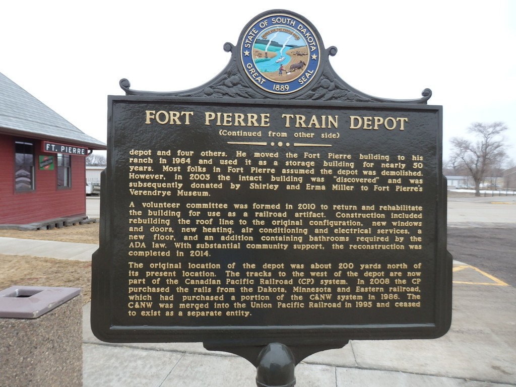 Foto: ex estación del Chicago & Northwestern - Fort Pierre (South Dakota), Estados Unidos