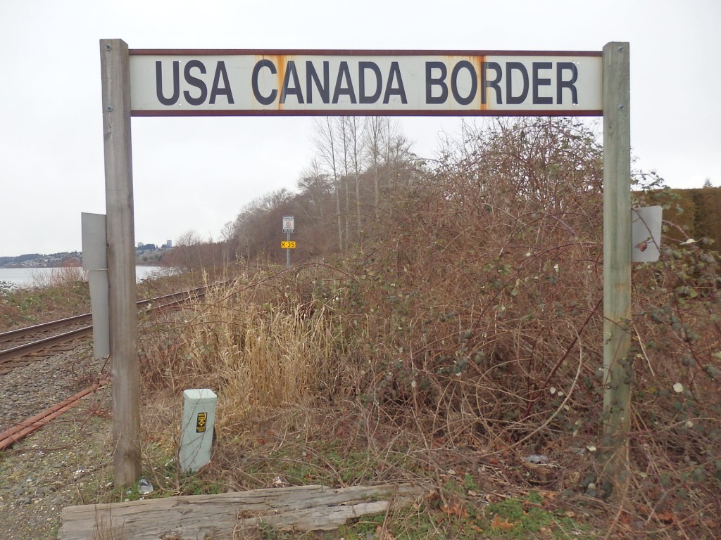 Foto: indicador ferroviario fronterizo - Blaine (Washington), Estados Unidos