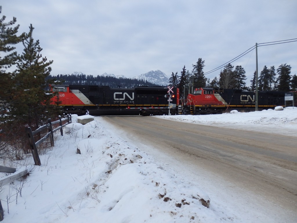 Foto: tren de Canadian National - Jasper (Alberta), Canadá