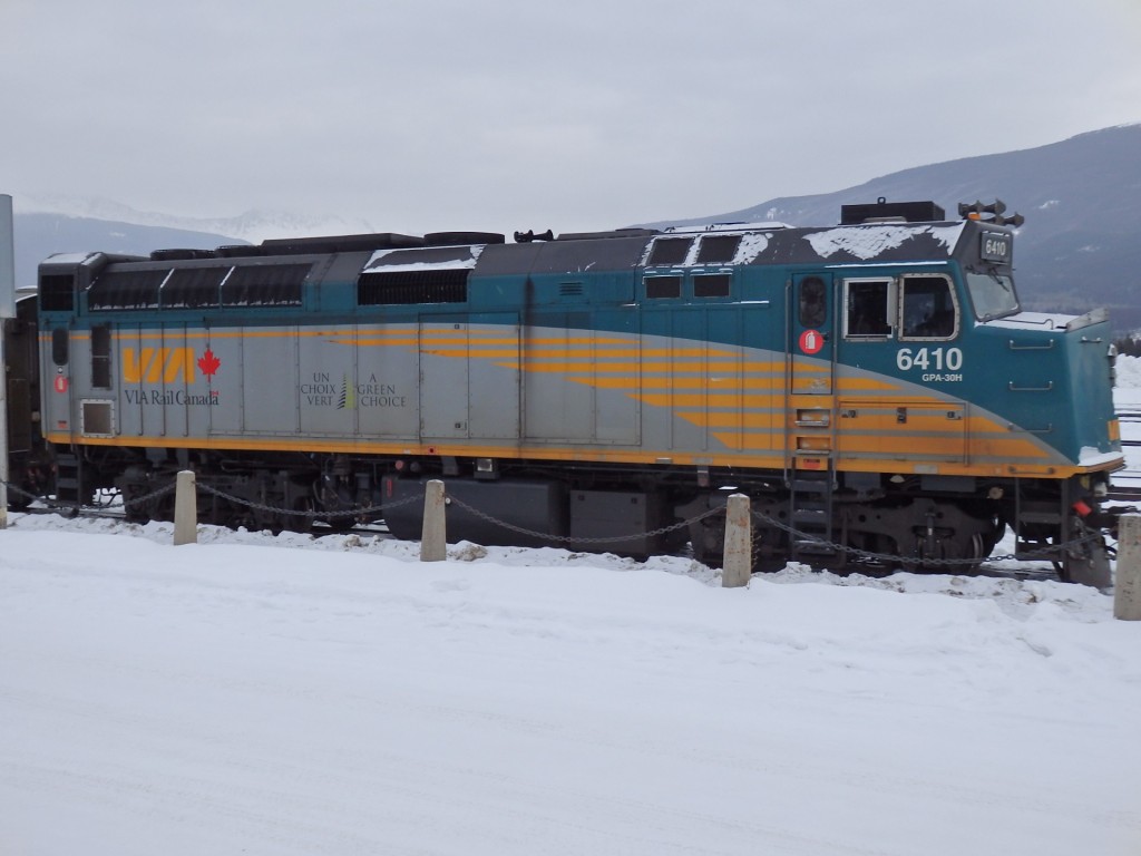 Foto: locomotora de Via Rail - Jasper (Alberta), Canadá