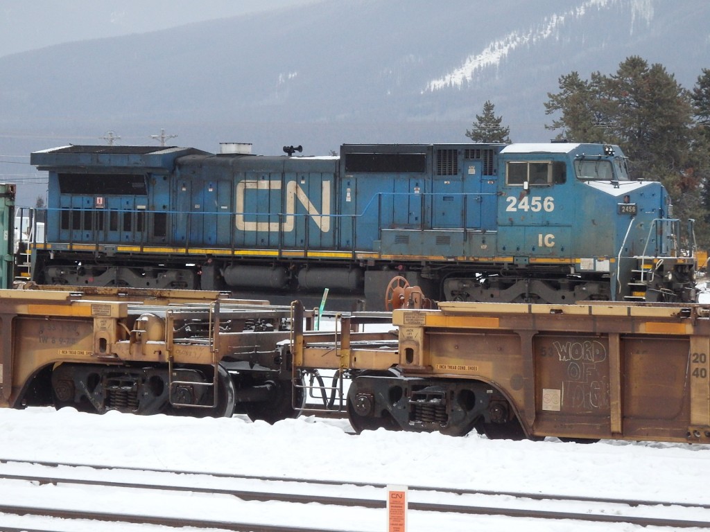 Foto: locomotora de Canadian National - Jasper (Alberta), Canadá