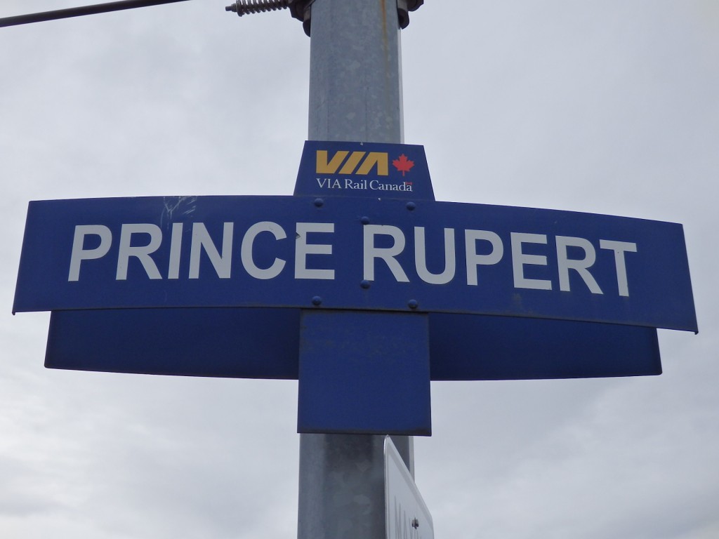 Foto: nomenclador de Via Rail - Prince Rupert (British Columbia), Canadá