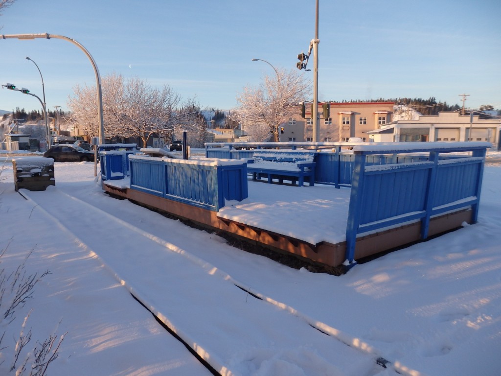 Foto: parada extrema del Tranvía de la Ribera - Whitehorse (Yukon), Canadá