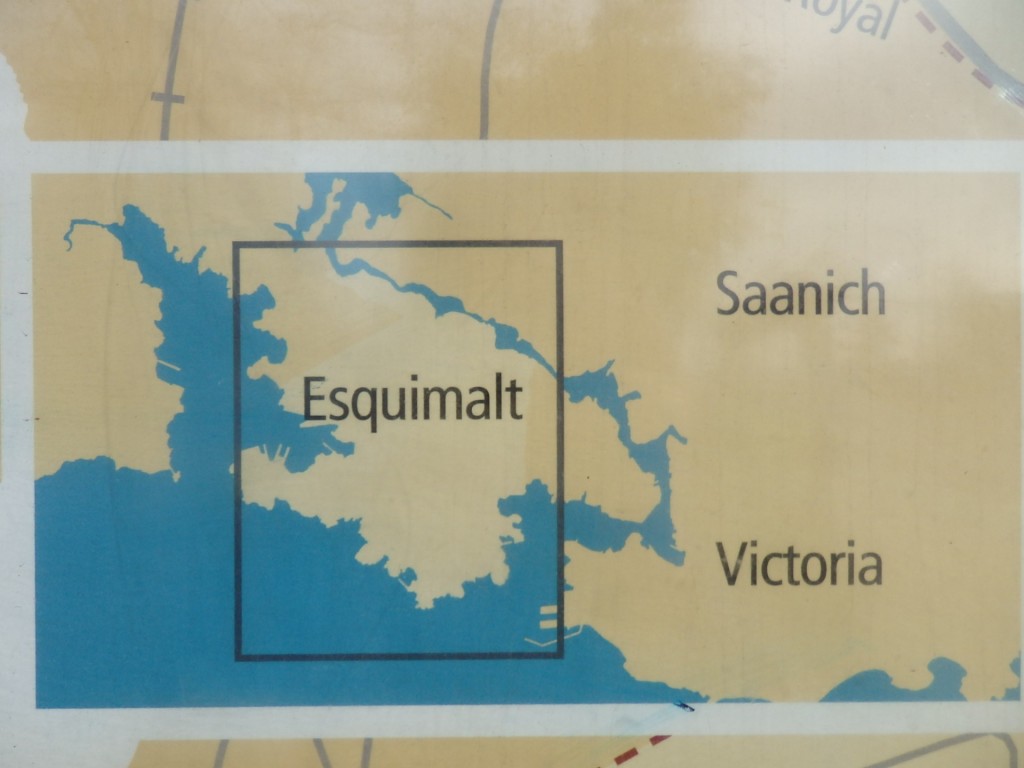 Foto: afiche en la ex parada - Esquimalt (British Columbia), Canadá