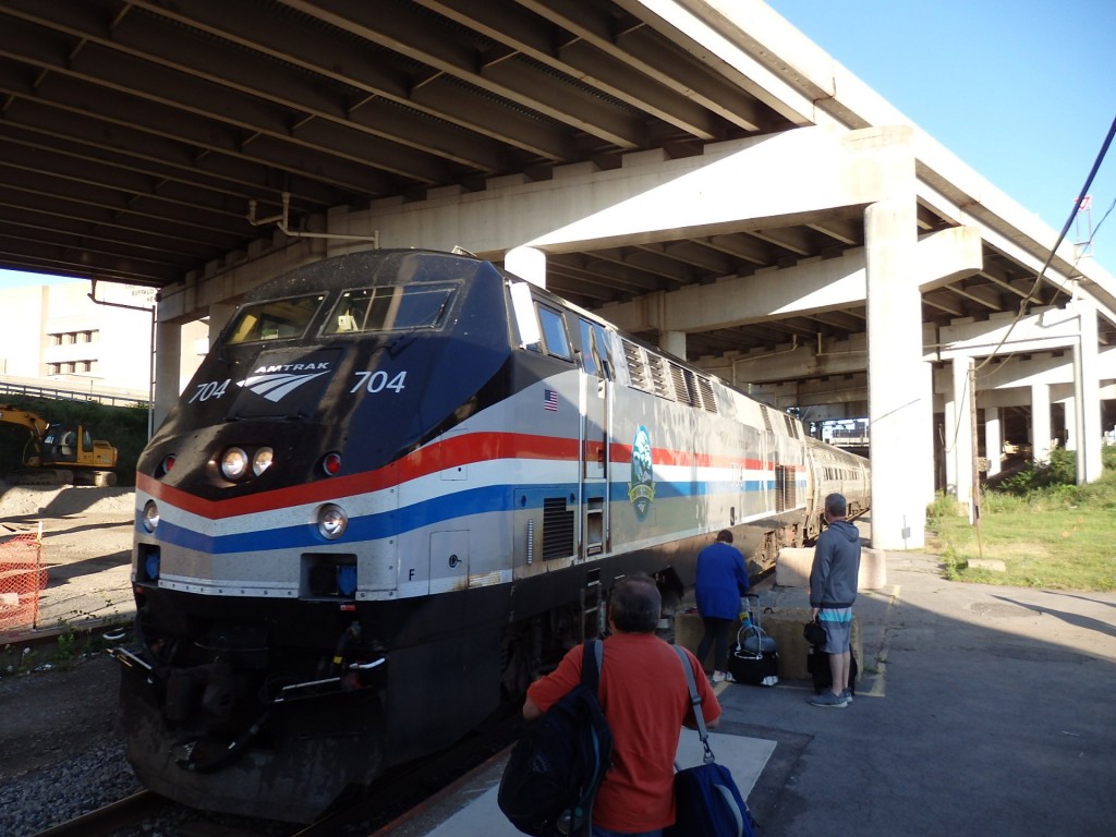 Foto: llegada del tren de Amtrak a Buffalo-Exchange Street - Buffalo (New York), Estados Unidos