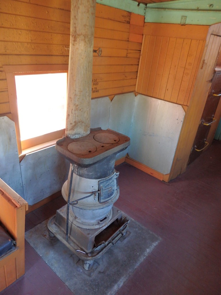 Foto: museo ferroviario; interior de furgón - Wichita (Kansas), Estados Unidos