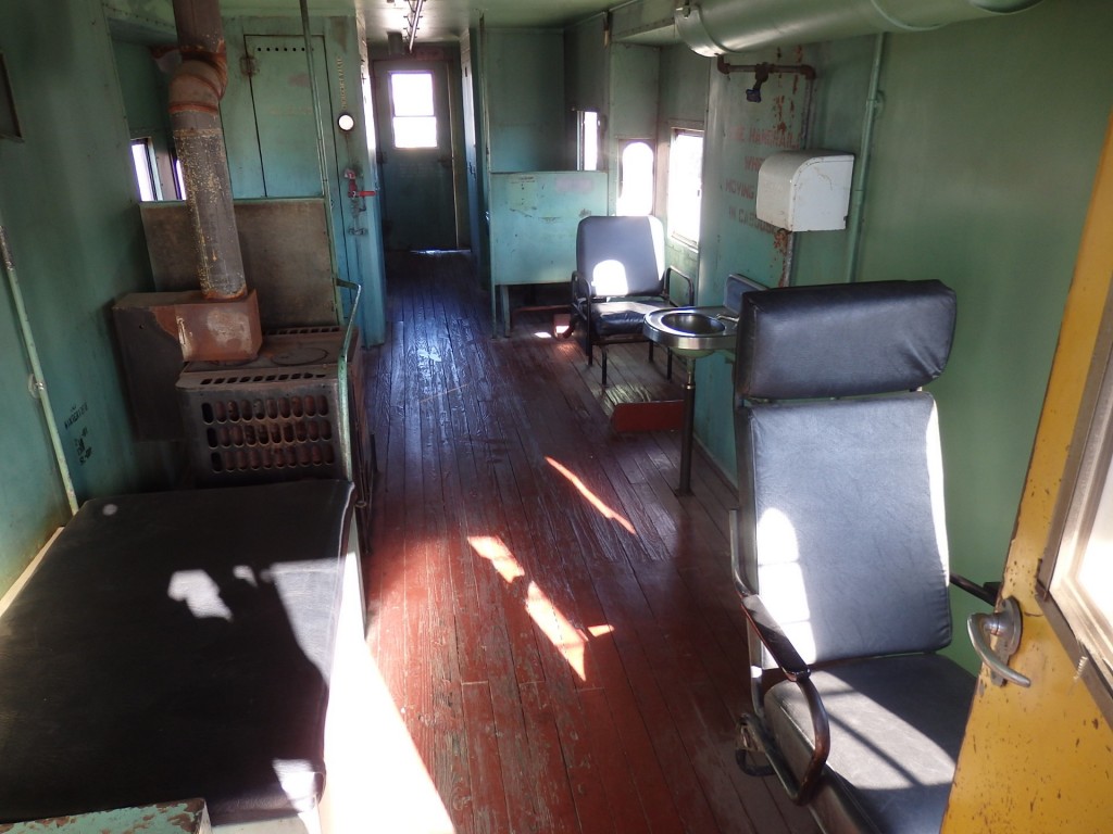 Foto: museo ferroviario; interior de furgón - Wichita (Kansas), Estados Unidos
