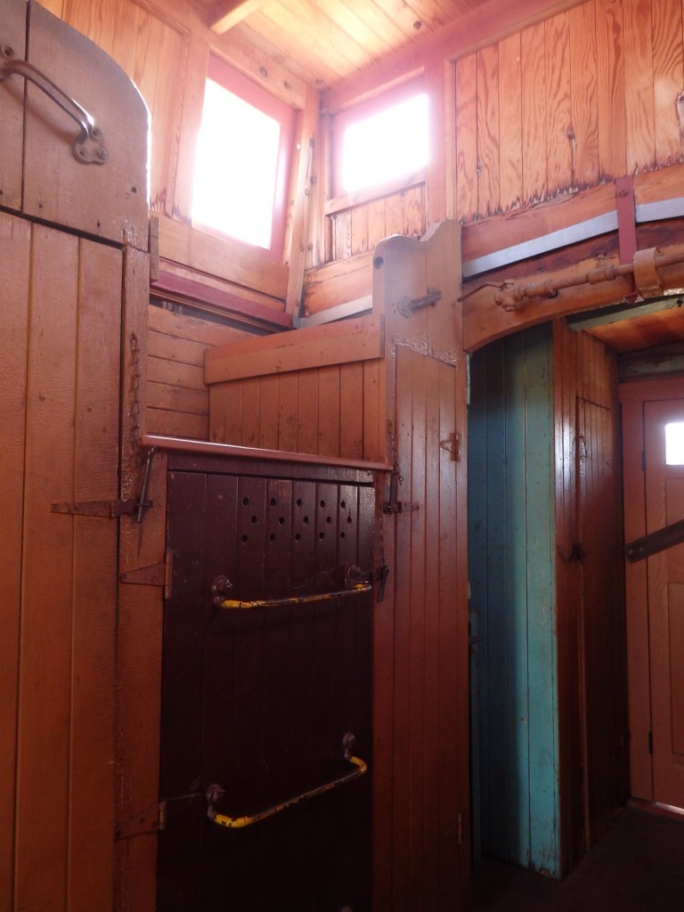 Foto: museo ferroviario; interior de furgón - Wichita (Kansas), Estados Unidos