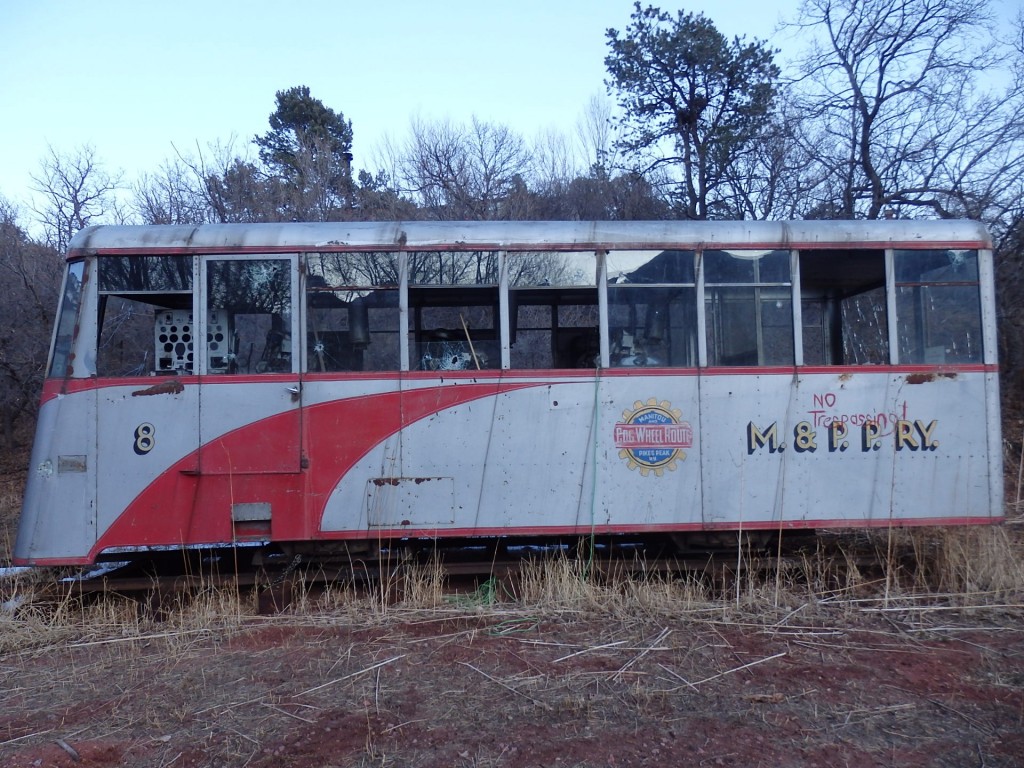 Foto: coches inactivos del trencito a cremallera - Manitou Springs (Colorado), Estados Unidos