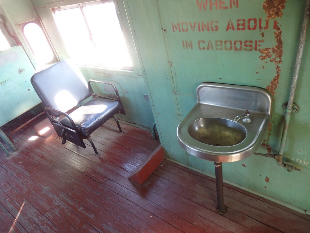 Foto: museo ferroviario; interior de furgón - Wichita (Kansas), Estados Unidos