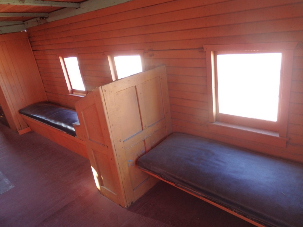 Foto: museo ferroviario; interior de furgón - Wichita (Kansas), Estados Unidos