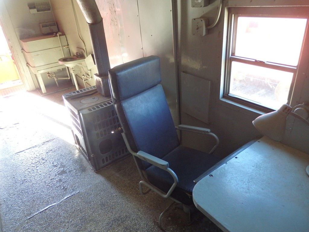 Foto: museo ferroviario; interior de furgón - Wichita (Kansas), Estados Unidos