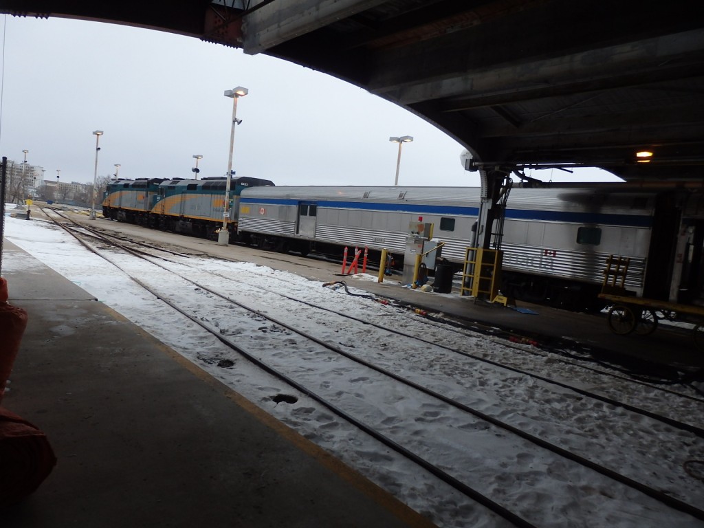 Foto: la estación vista desde el museo ferroviario - Winnipeg (Manitoba), Canadá