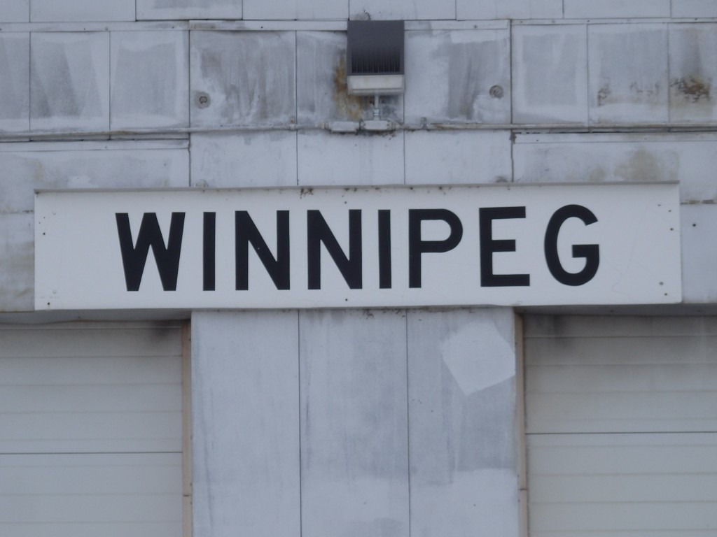 Foto: nomenclador de Burlington Northern & Santa Fe - Winnipeg (Manitoba), Canadá
