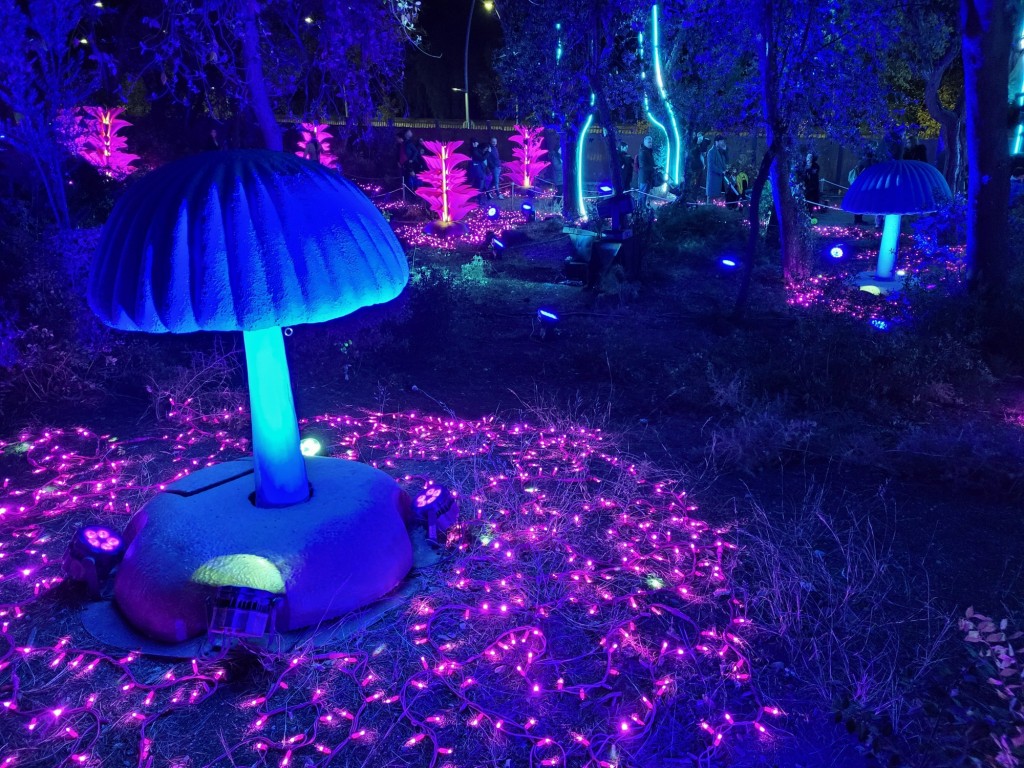 Foto: Luces en los jardines de Torre Girona - Barcelona (Cataluña), España