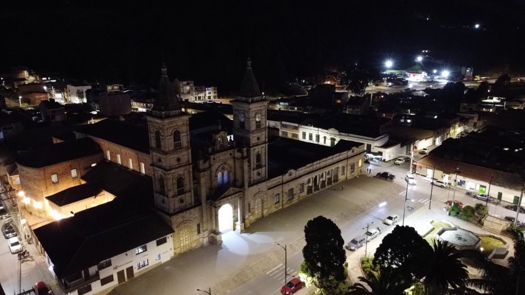 Foto: Villapinzón nocturno  desde dron - Villapinzón (Cundinamarca), Colombia