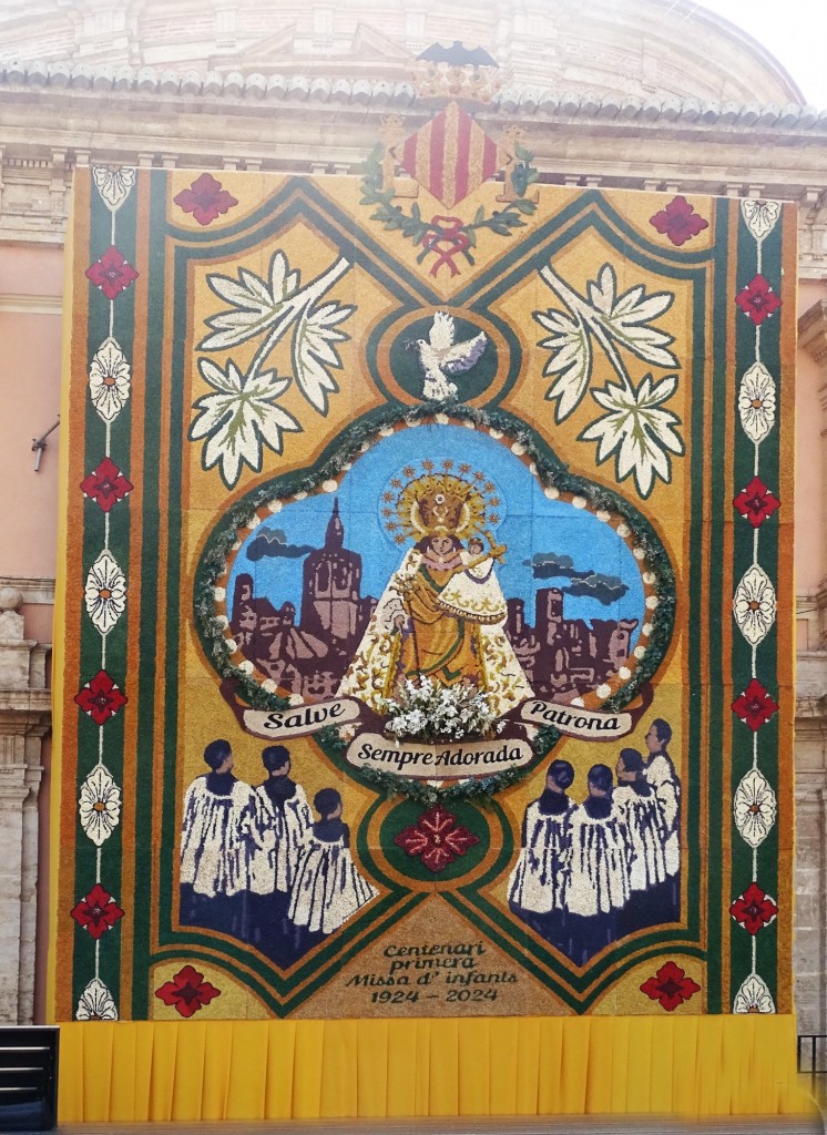Foto: Tapiz de flores Virgen Desamparados - Valencia (València), España