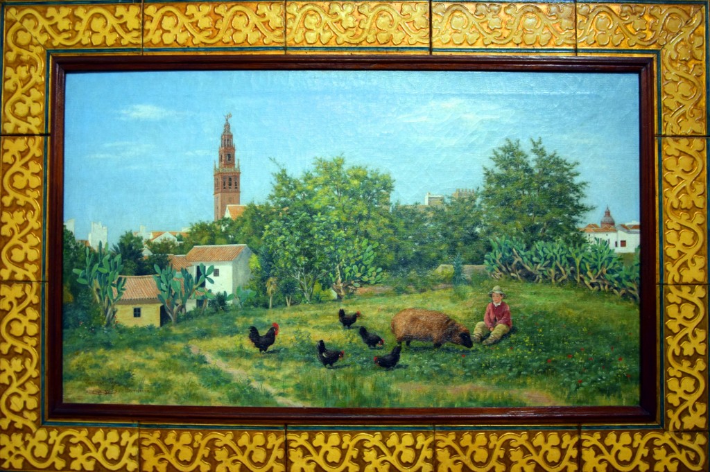 Foto: Niño con cerdo y gallinas - Niño con cerdo y gallinas - Carmona (Sevilla), España