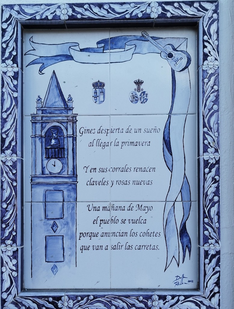 Foto: Cerámica con poema - Gines (Sevilla), España