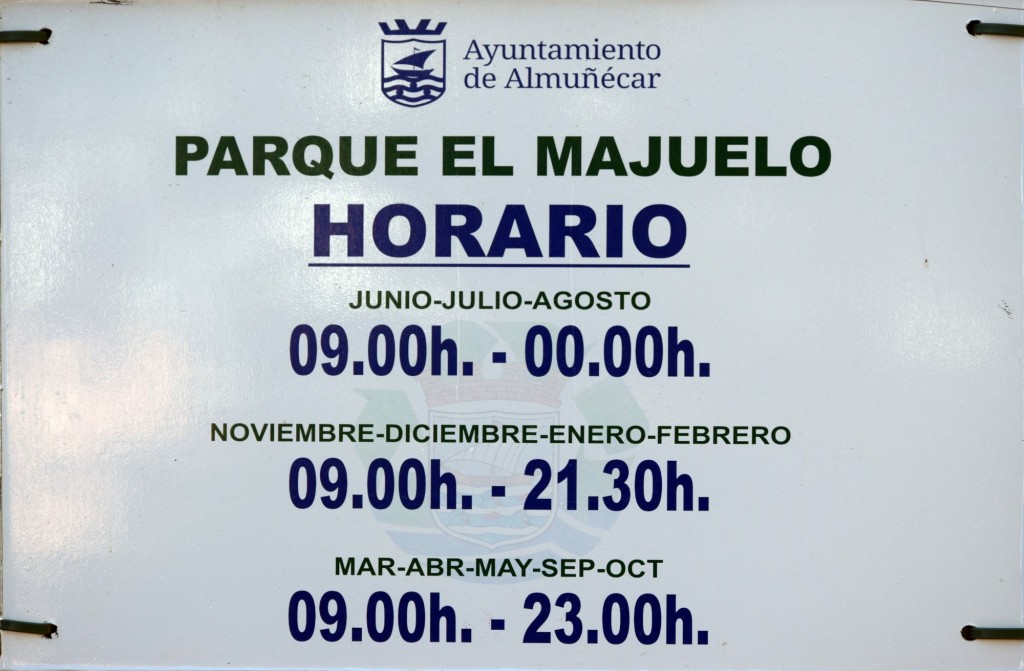Foto: Horarios del Parque - Almuñecar (Granada), España