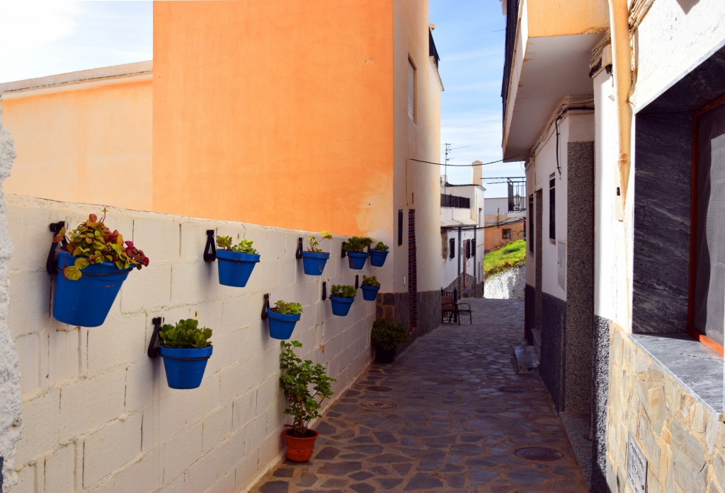 Foto: Las macetas decorando la calle - Soportujar (Granada), España