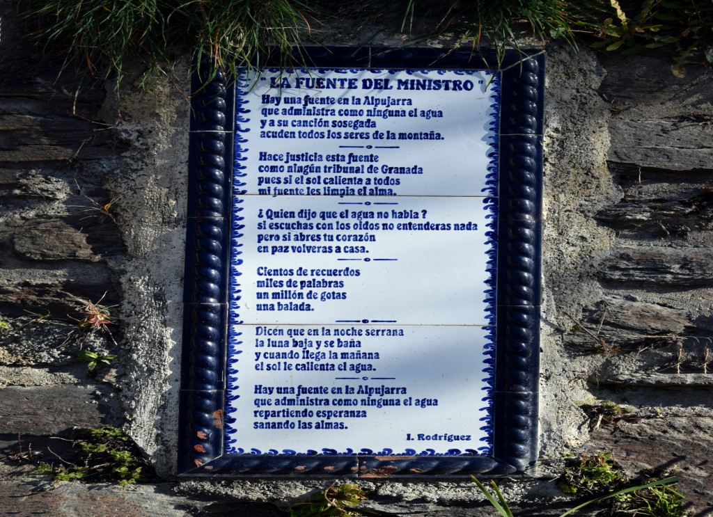 Foto: Versos de la Fuente del Ministro - Capileira (Granada), España